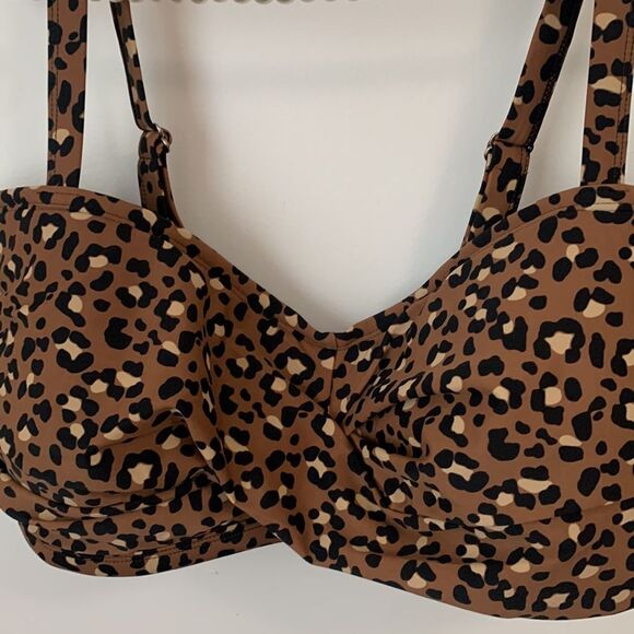 Ashley Stewart nwt leopard bathing suit top size 20 - Picture 3 of 6
